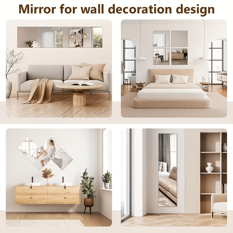 12pcs Self-Adhesive Mirror Wall Stickers