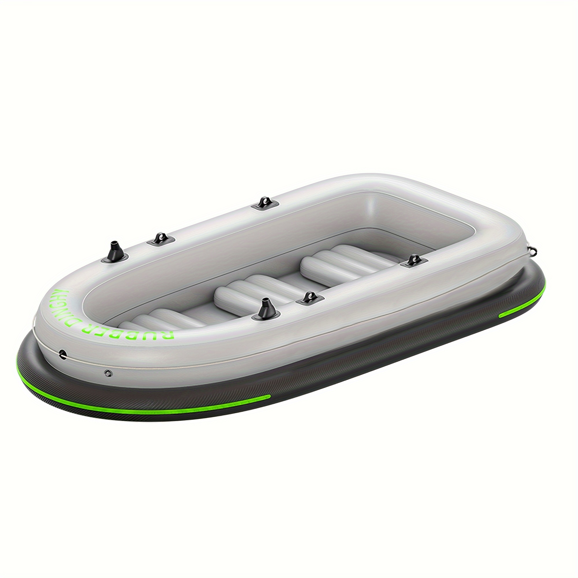 Inflatable Boat, 3 Person Thickened Kayak Canoe with Air Pump Rope Paddle  Folding PVC Fishing Boat Inflatable Raft Rubber Boats for Adults Fishing  and