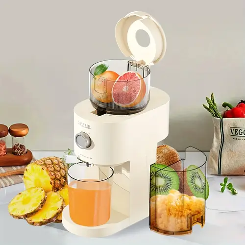 slow masticating cold press juicer ice cream maker 5 2 extra large feed chute for whole fruits vegetables bpa free construction 100w self feeding masticating juicer with easy