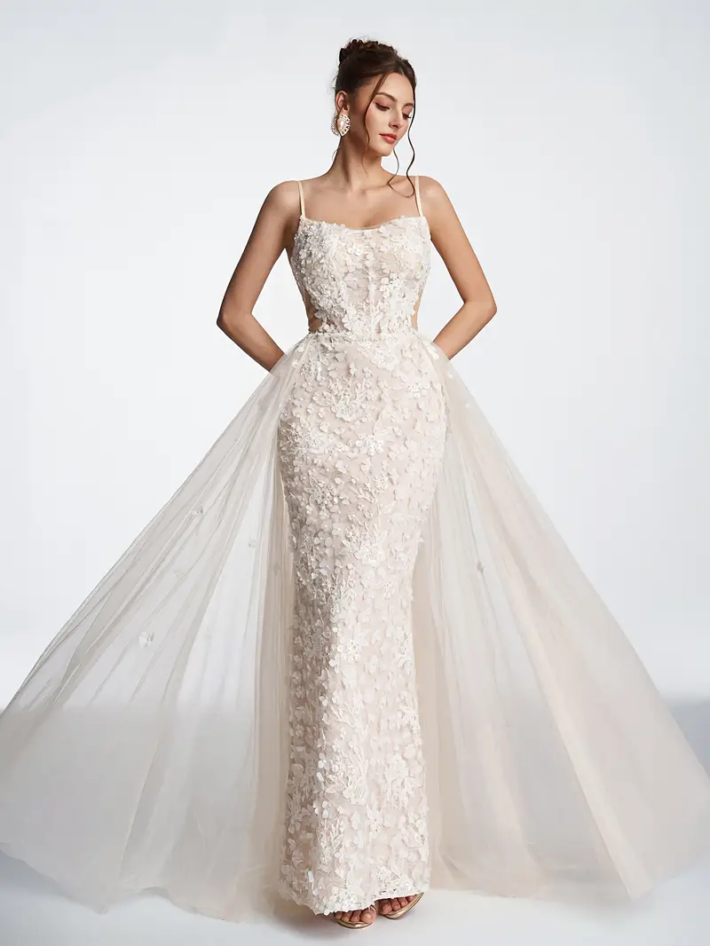 sophisticated beige evening dress spaghetti straps featuring - Temu Mauritius sophisticated beige evening dress spaghetti straps featuring - Temu Mauritius