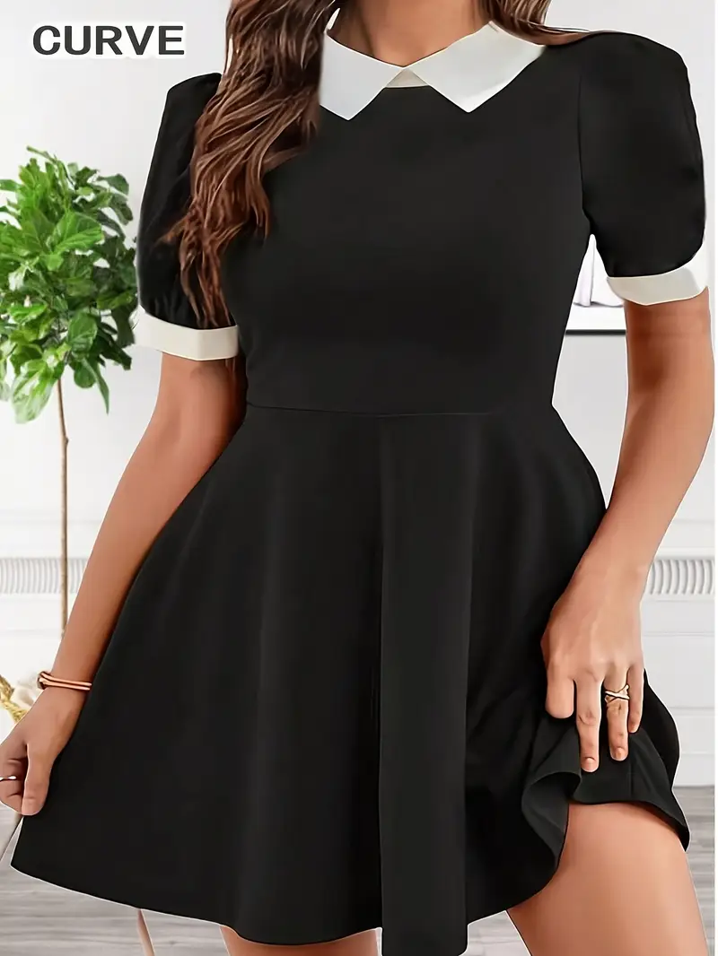 plus size plus size plus size womens black white contrast - Temu Mauritius plus size plus size plus size womens black white contrast - Temu Mauritius