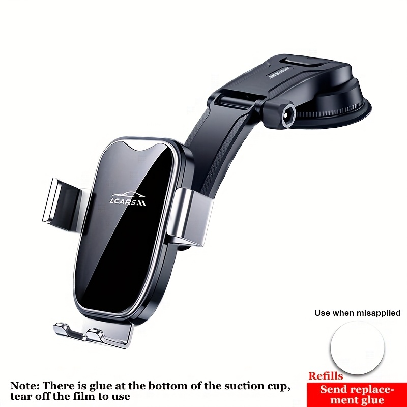 TEMU Lcars Dashboard Car Phone Mount - Rotatable Suction Cup Holder For Smartphones Up To 6.7 Inches