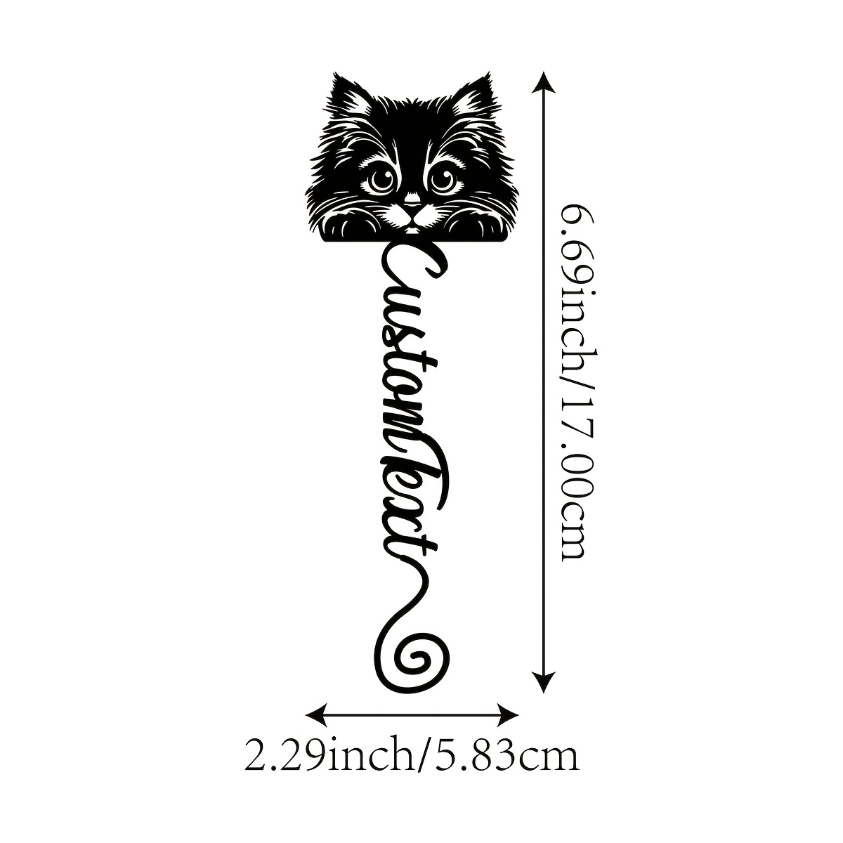 TEMU Personalized Metal Cat Bookmark - A Page Marker Showcasing A Charming Cat Design, Making It An Excellent Present For Bibliophiles And , As Well