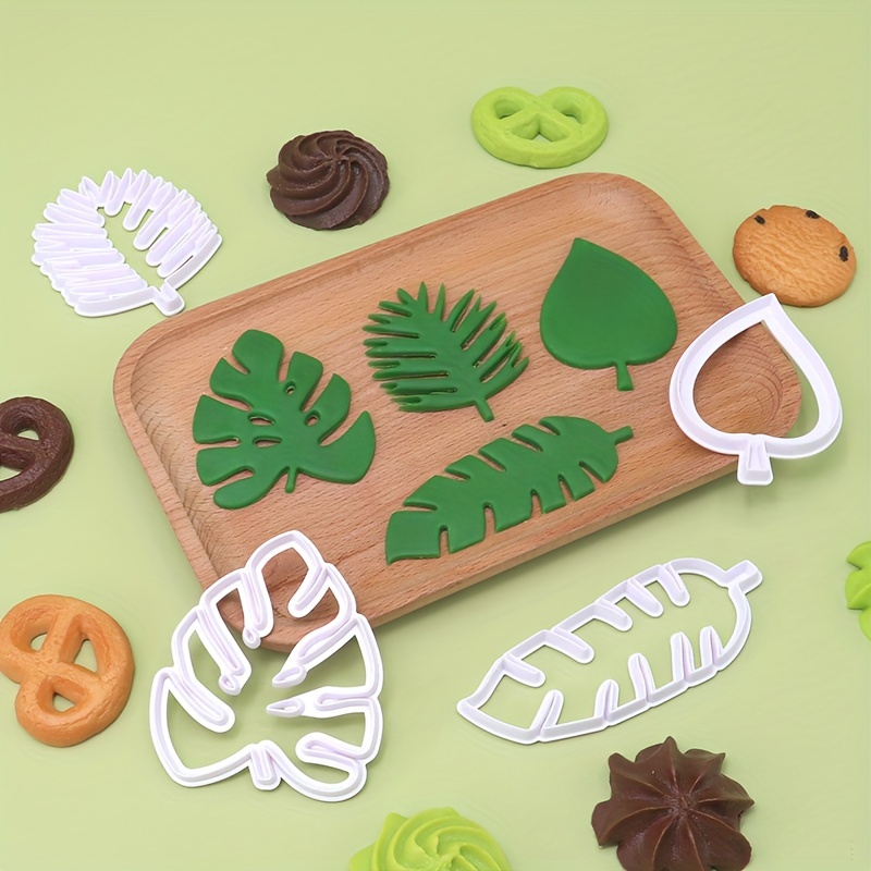 

de 4 emporte-pièces en , outils de en plastique sur le thème des plantes , de moules à biscuits Createklat et la décoration de pâtisseries