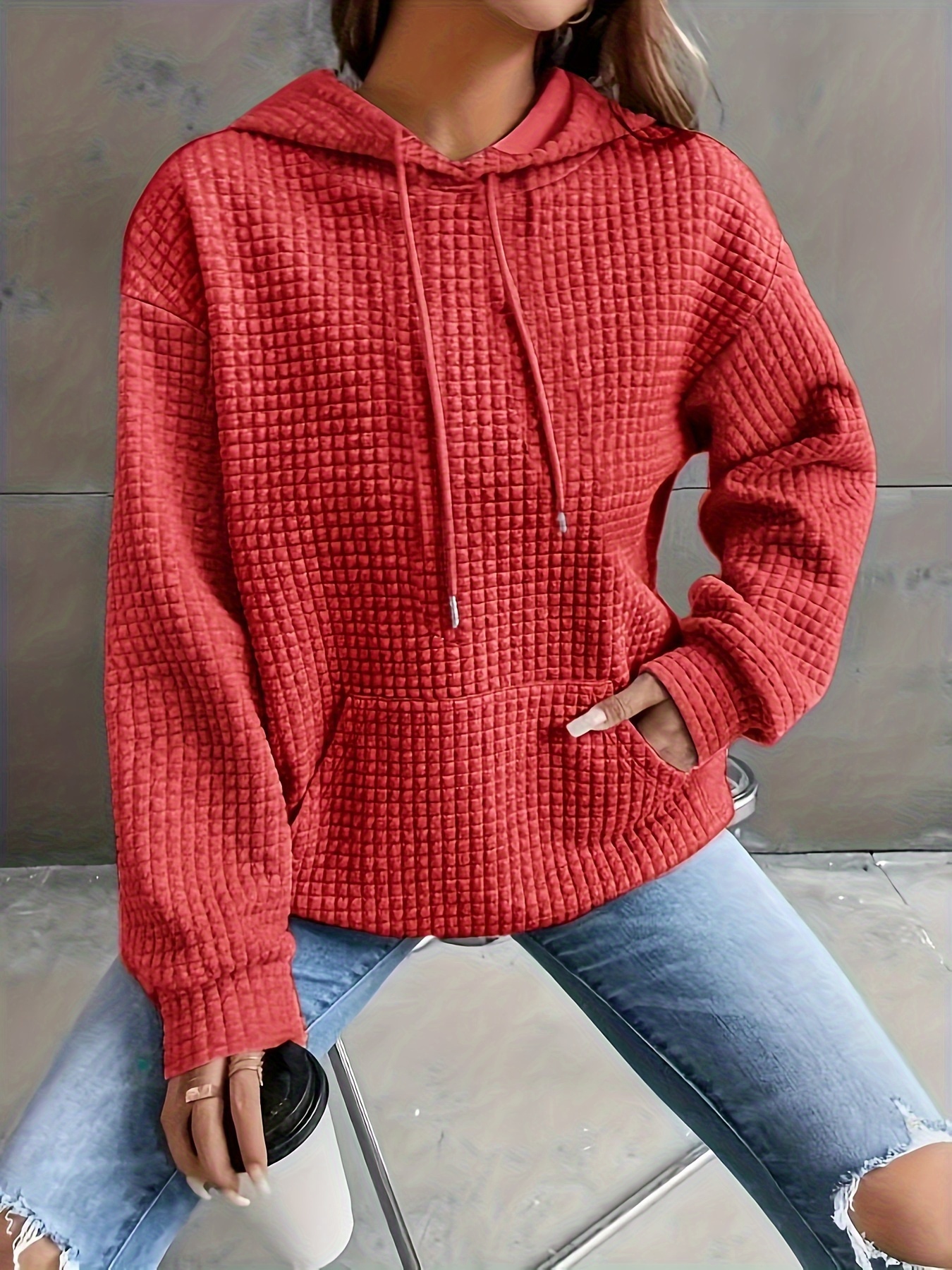 Bright red hoodie clearance women's