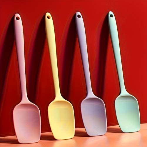 4 pack silicone scraper all in grade heat resistant cream spreader mixing spoon salad spoon cake baking tool