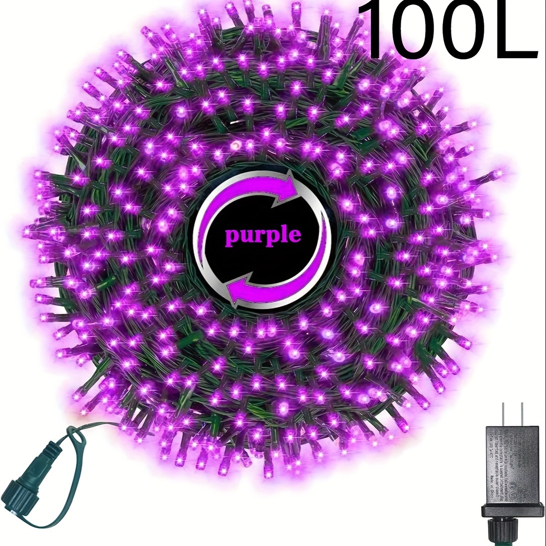 

33ft Halloween Decorative Mini Lights, Led Fairy Starry String Lights Plug In, 8 Lighting , For Halloween Decoration Party Decoration (purple)