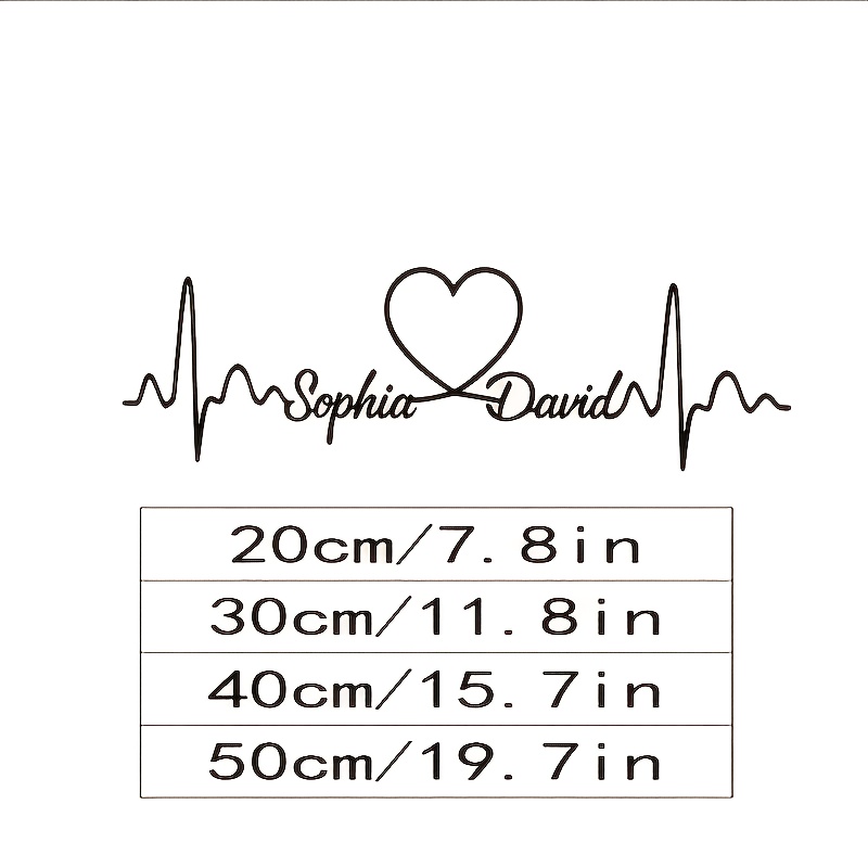TEMU 1 pz Decorazione Murale di Cuore Personalizzabile con , Logo di Amore per Coppie, per la Decorazione e Matrimonio, Design a Forma di Cuore,