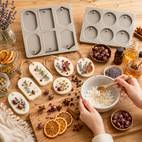 2pcs 12 wax sheet silicone mold handmade candle mold keychain resin mold diffuser stone pendant handmade pendant molds wax sheet kit for making wax