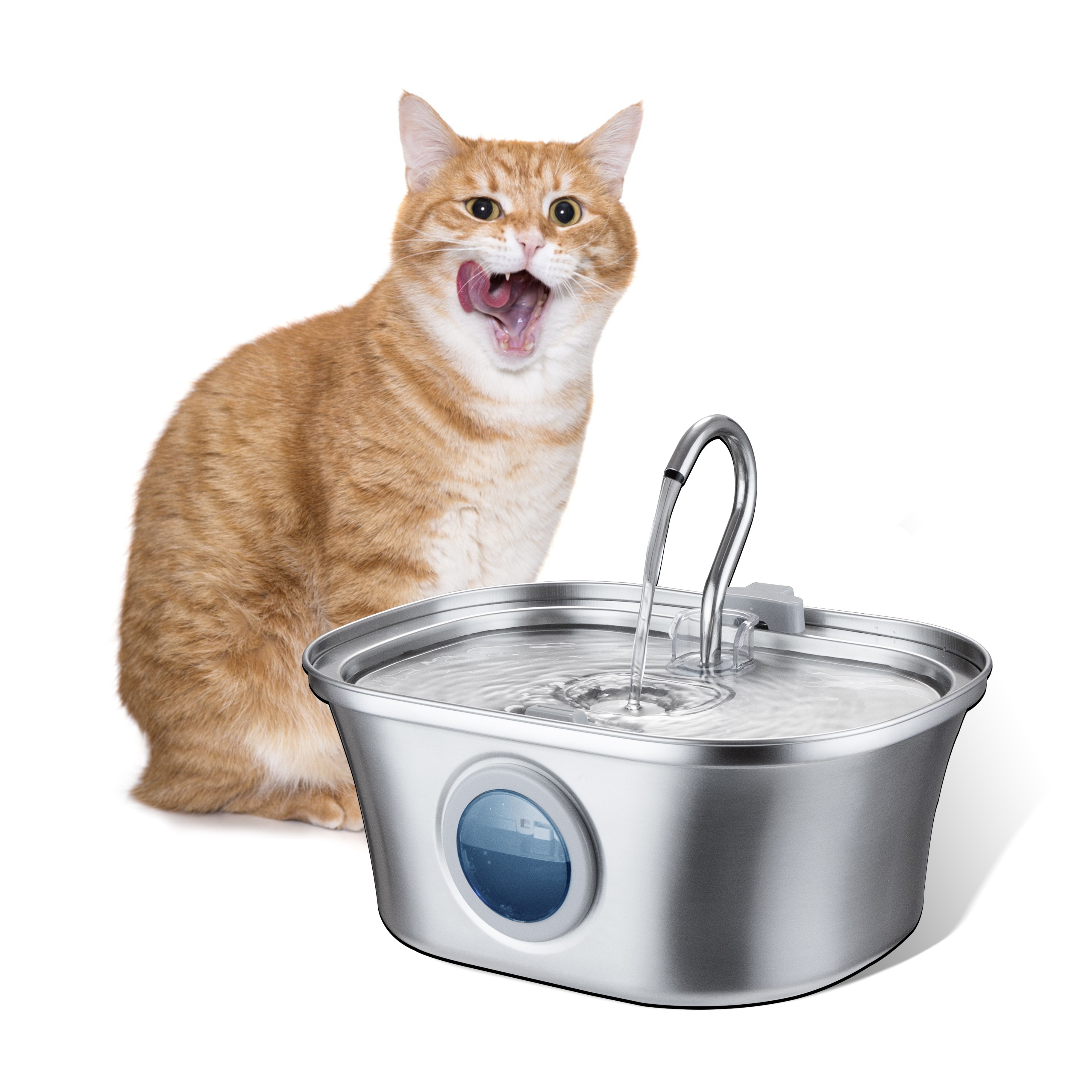Fuente Dispensador Agua Eléctrico Bebedero Cuadrada Para Gatos y
