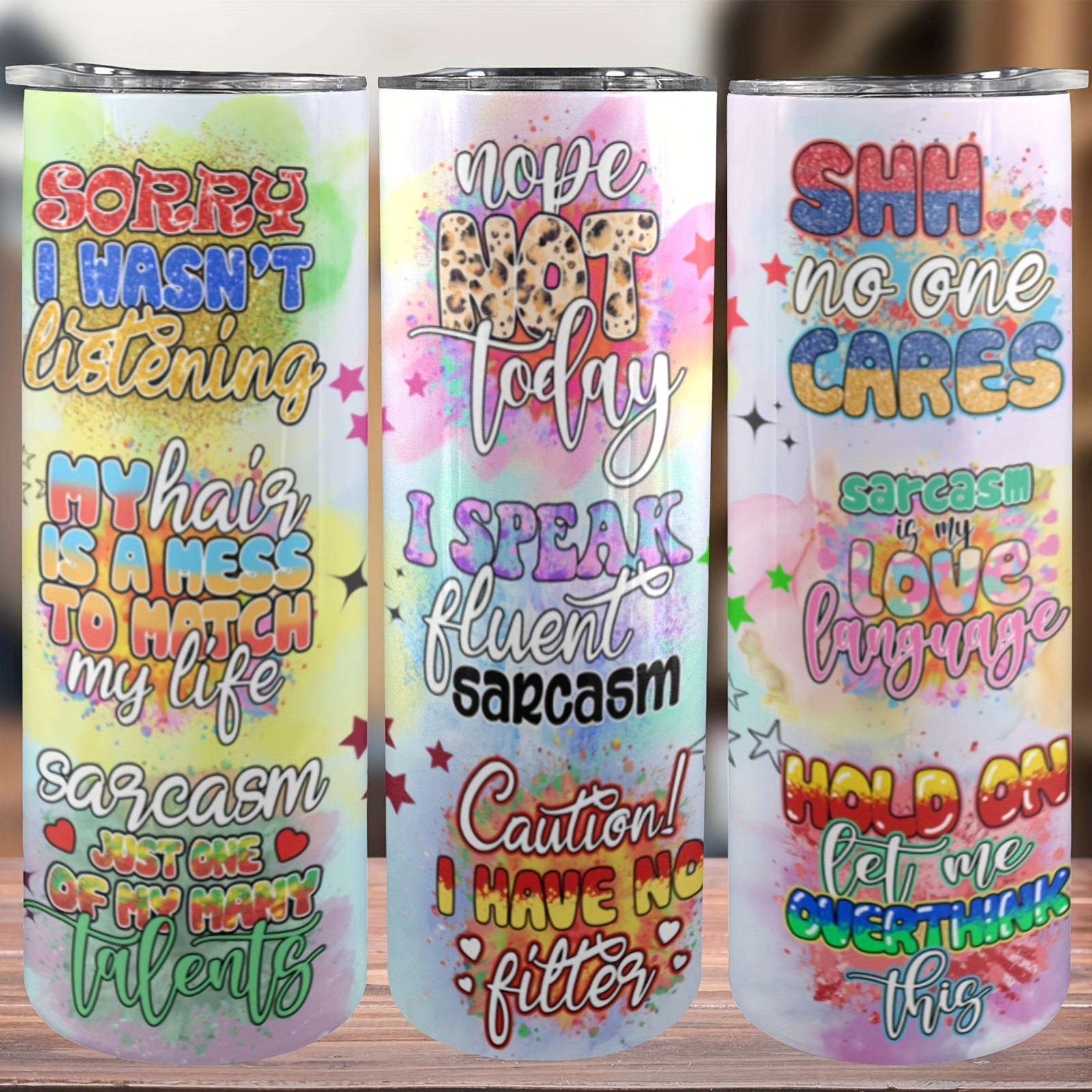 

20oz Sarcastic Quotes Vacuum Insulated Travel Coffee Tumbler - Perfect Gift For Mom, Sister, Daughter On Birthdays & Valentine's Day