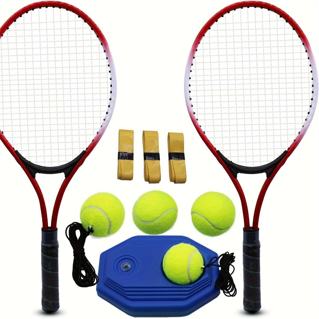 

Tennis Rackets For Youth 2 Players Tennis Racquet Set For Beginners And Professional With 4 Tennis Balls, 3 Overgrips, 1 Tennis Bag