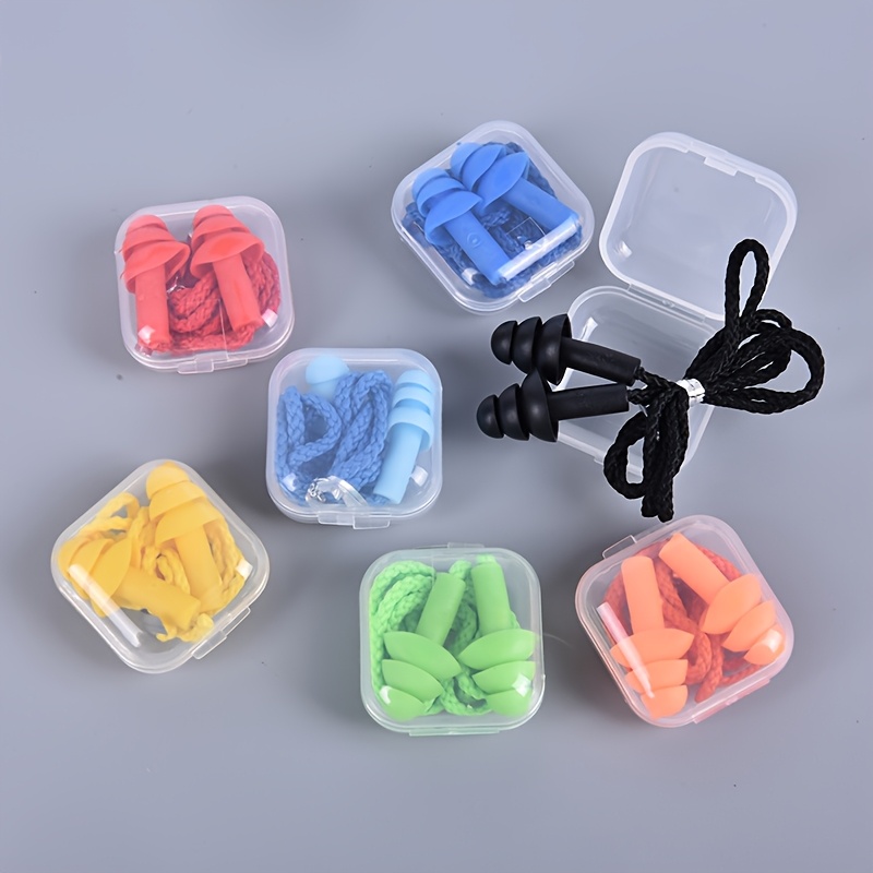 

5 Pairs Of Mixed Color Super Comfortable Silicone Earplugs, Easy To Clean And Reusable, For , Suitable For Travel, Study, Student Dormitory, Swimming, Airport Work And Other