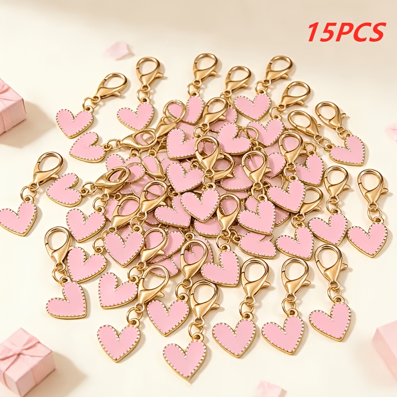 TEMU Regalo /Lui 15 pz Portachiavi a Forma di e Rossi, Ciondoli Smaltati, Accessori per , Portafoglio e Scarpe, Regalo Valentino, , Regalo di