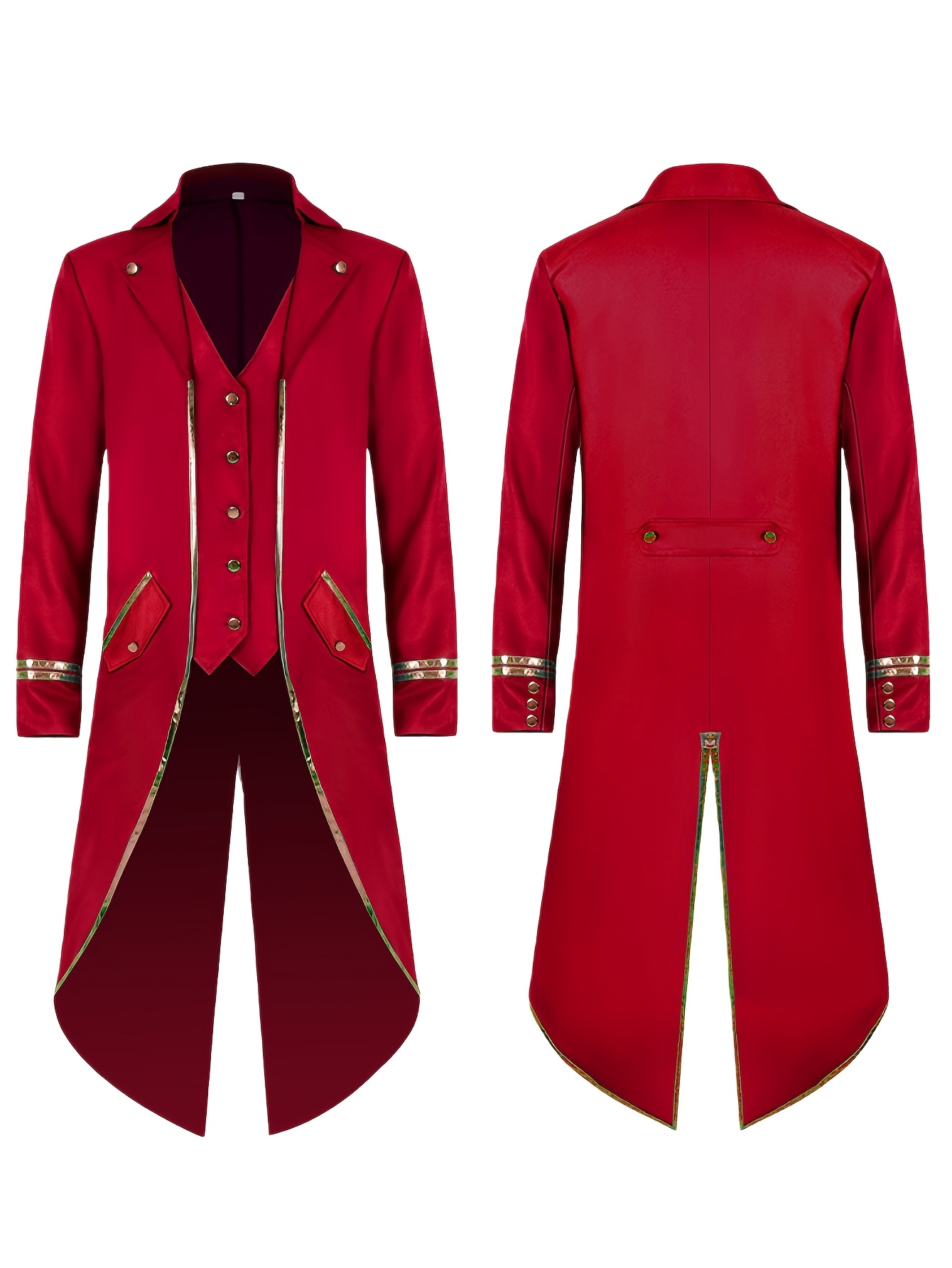 mens halloween renaissance steampunk tailcoat vintage pirate   medieval jacket coat suitable for cosplay and themed parties halloween costumes party outfits steampunk fashion