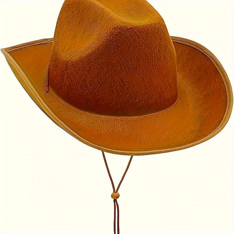 Felt Red Cowgirl Hat for Women & Men, Costume Accessories, 14.8 x 10.6 x  5.9