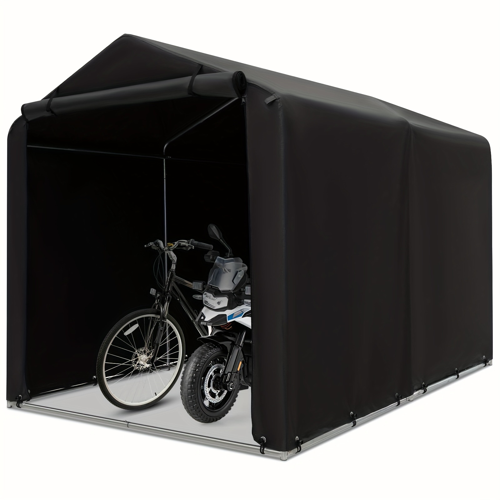 

Costway 7 X 5.2' Heavy Duty Storage Shelter Outdoor Bike Storage Tent W/waterproof Cover