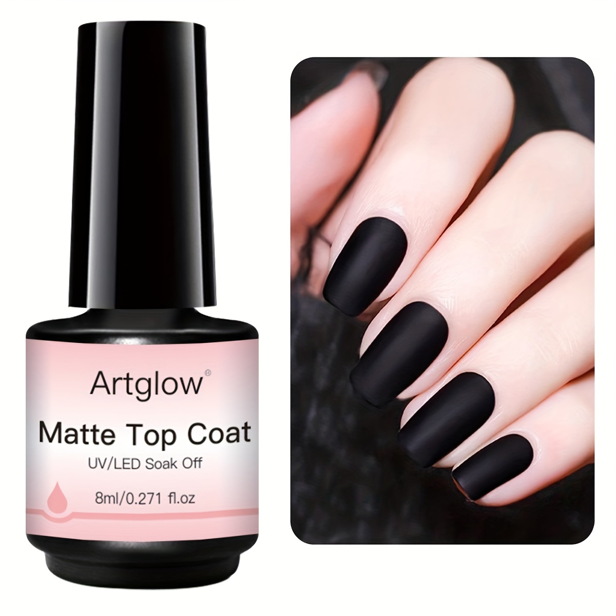 Artglow 8ml Matte Gel -no Wipe Matte Soak Off Nail Lamp Polish Matte Christmas Nail Polish Finish And Long Lasting Gift Set For Women Kit