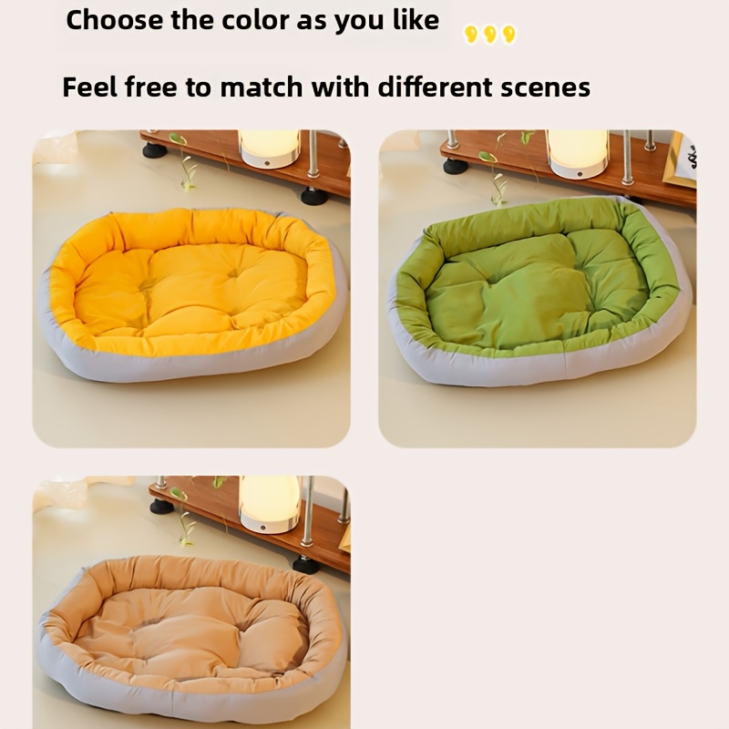 2025 new   soft non   bed cat bed plush polyester pet bed with anti slip base warm ring hug design full filled polyester   multi color options for small medium pets   cozy sleeping bed Product details 4