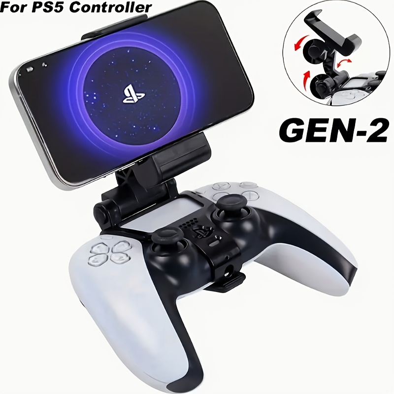 

Support de Téléphone pour Manette DualSense PS5 - Support de Jeu Mobile Gen-2, Porte-Téléphone pour Jeu à Distance pour PlayStation 5, Clip