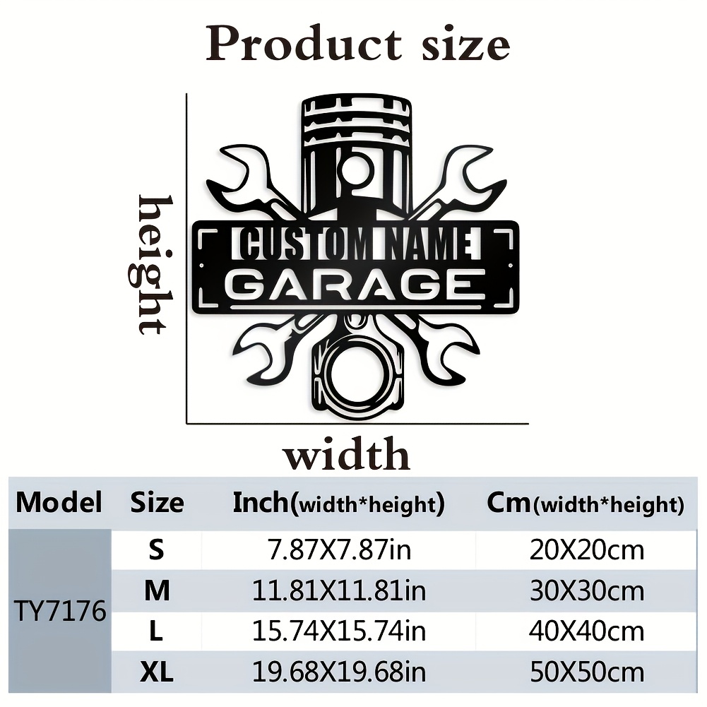 TEMU Handcrafted, Mechanic's : 1pc Metal Garage Sign - Home , Ideal For Birthdays & Christmas