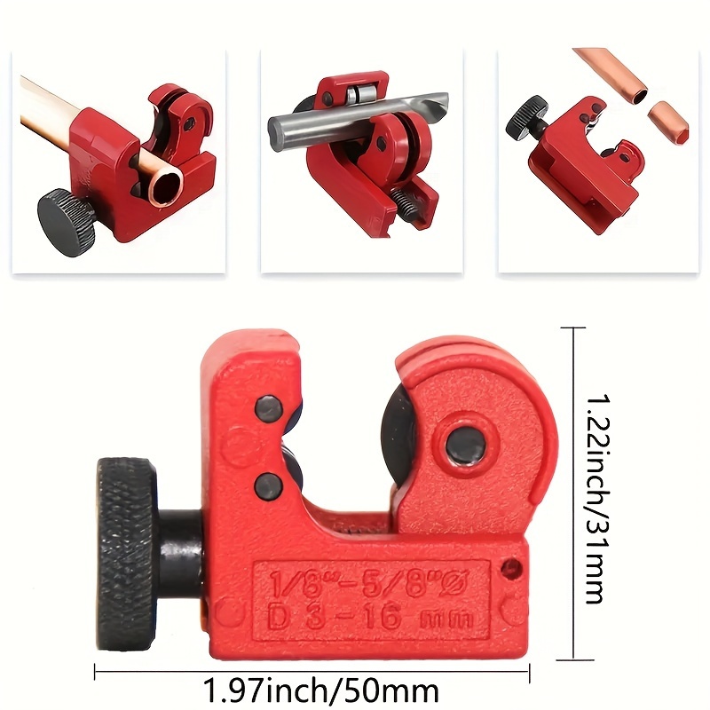 Image of High-precision Mini Tube Cutter Tool - 1/8" To 5/8" Cutting Capacity, Steel Blade For Copper, Aluminum & More - For Tight