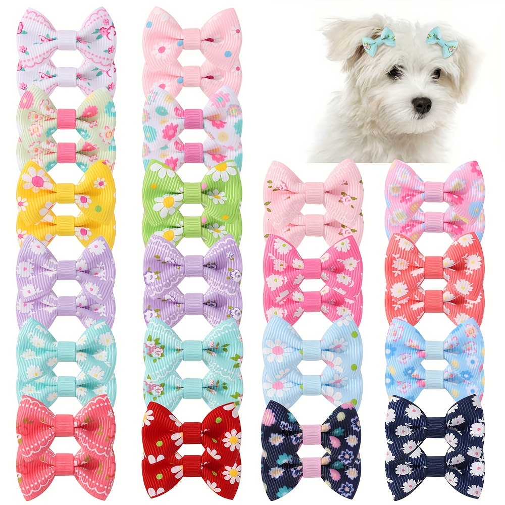 

20- Assorted Pet Bow , And , Grooming Accessories