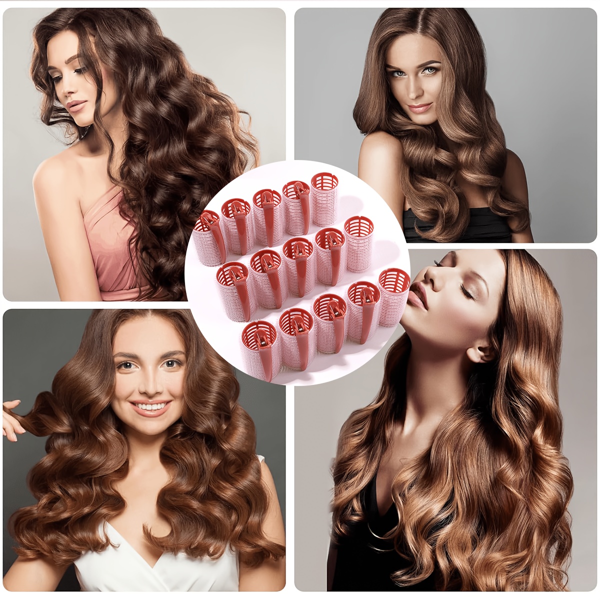 28pcs Large Self-Adhesive Heatless Curling Rods Set