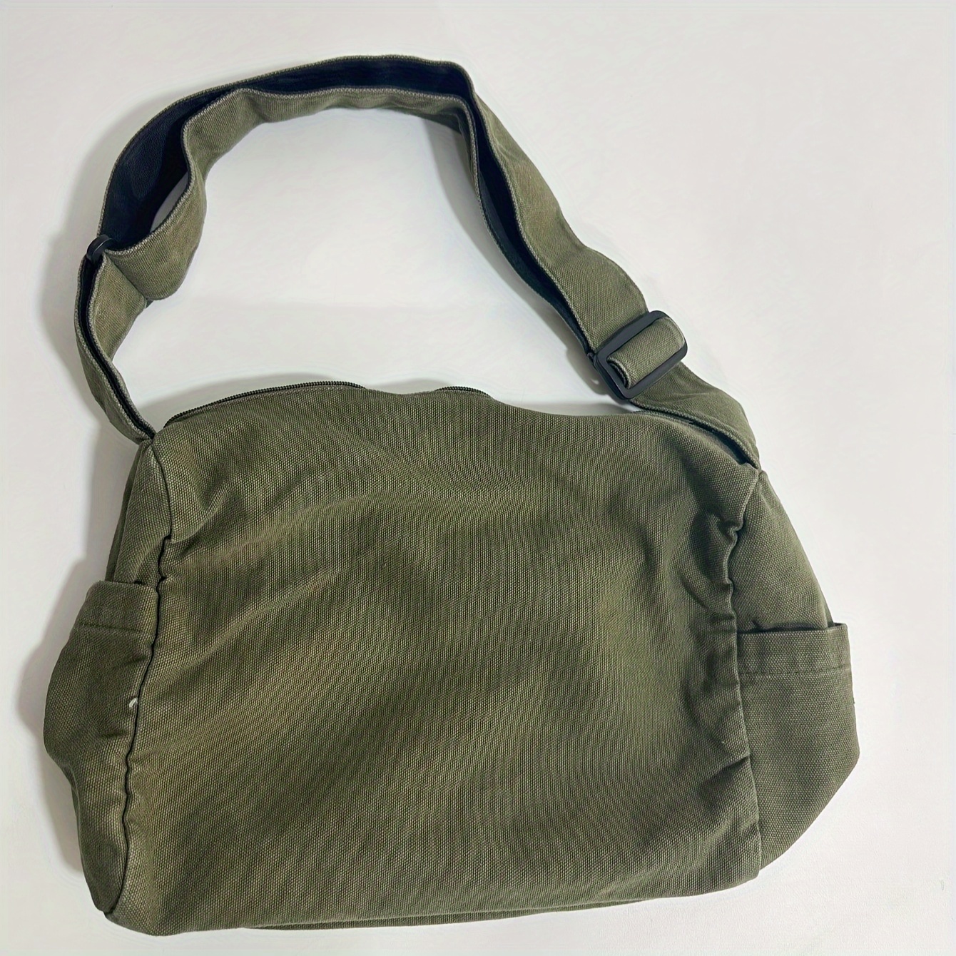 Durable Canvas Retro Y2K Hobo Crossbody Bag, Large Capacity