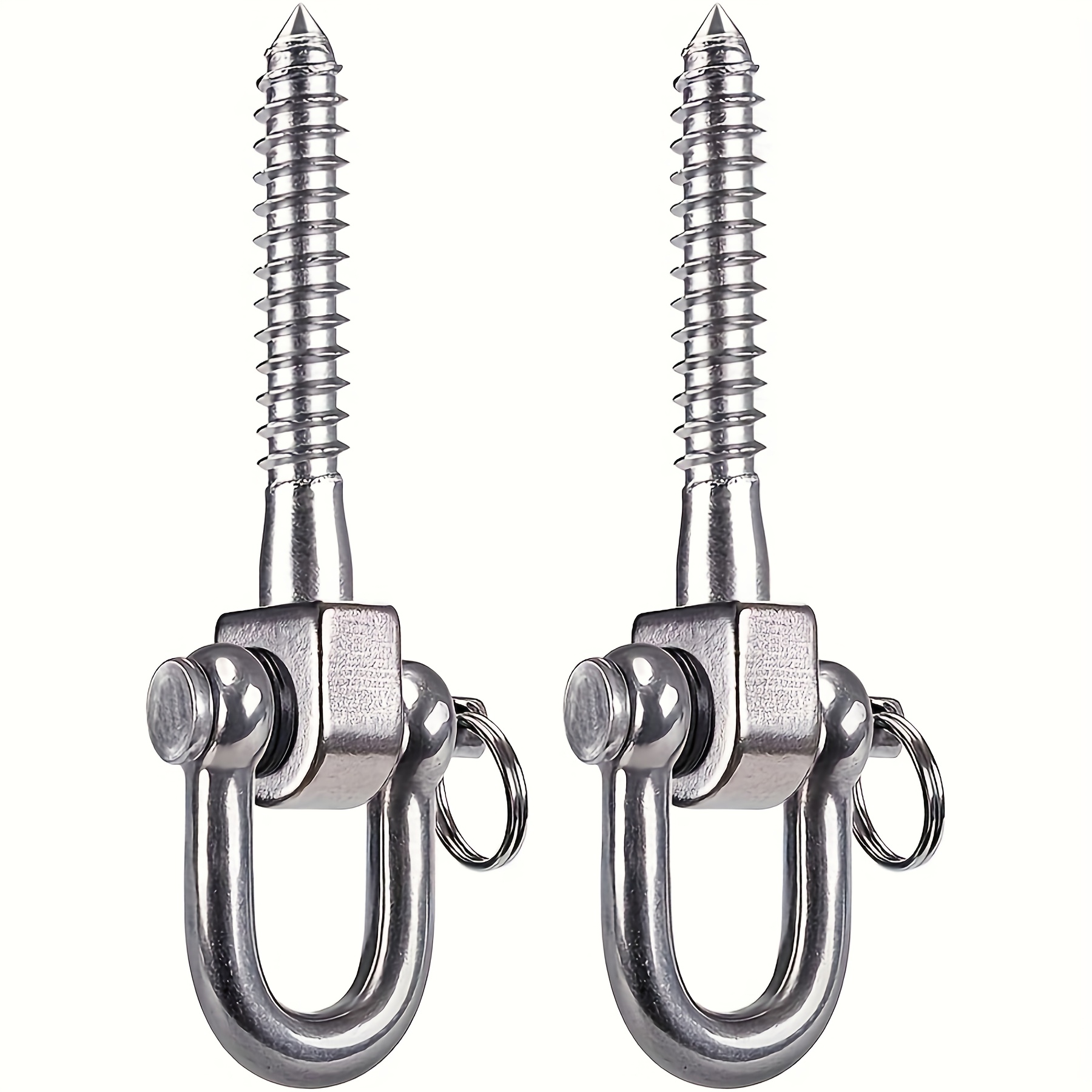 TEMU Heavy-duty Metal Swing Hooks Set - Sturdy, Easy-to-install Ceiling Mount For Boxing Sandbags, Yoga Hammocks, And Equipment - Durable, Rust-resistant, And Space-saving Design