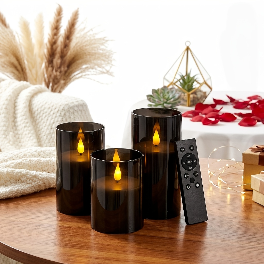 Flammenlose LED Tannenzapfen-Kerzen – Realistisches Design, Batteriebetrieben, Für Tisch, Kamin, Fenster – Weihnachtliche Dekoration Für Drinnen