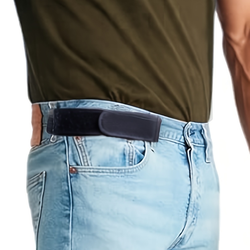 Men's No Buckle Adjustable Nylon Strap Belt 2 Pack