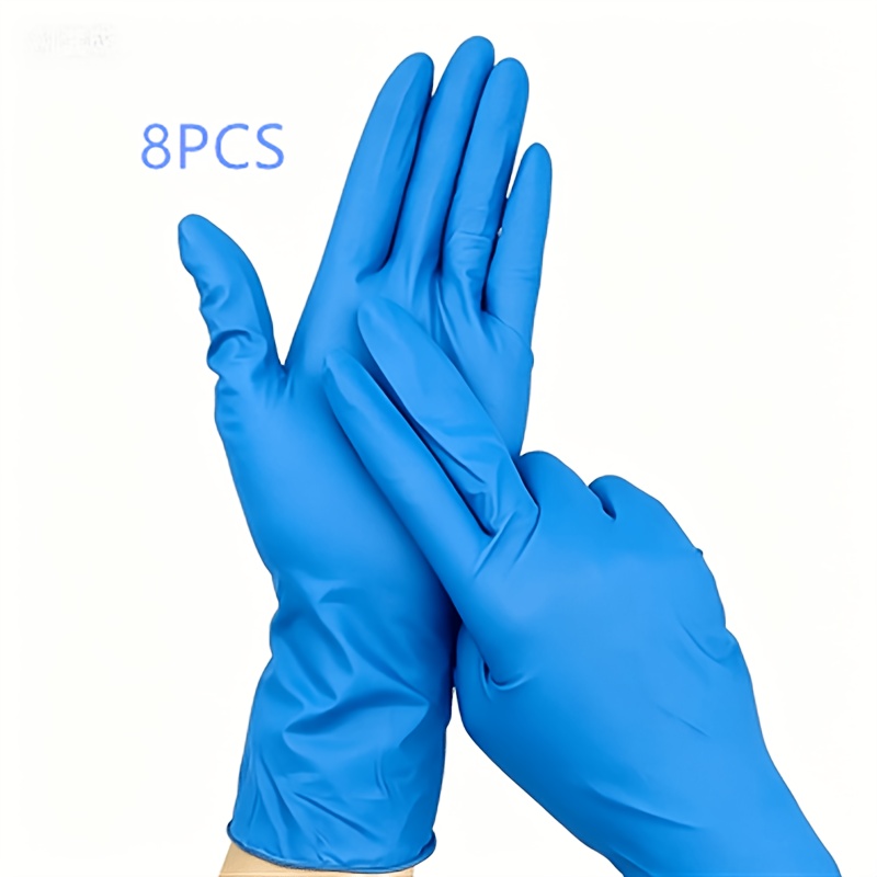 Image of Blue Nitrile Disposable Gloves, Suitable For Household Cleaning, Pet Care, And Hair Dyeing—dust-free And Latex-free, In 4 Sizes: S/m/l/xl. Stylish Household Cleaning Gloves, Suitable For Use In All