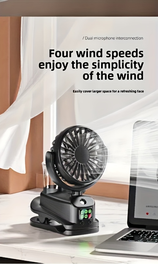 f7 clip spray rechargeable mini fan for students dorm outdoor multi functional clip fan with spray Product details 10