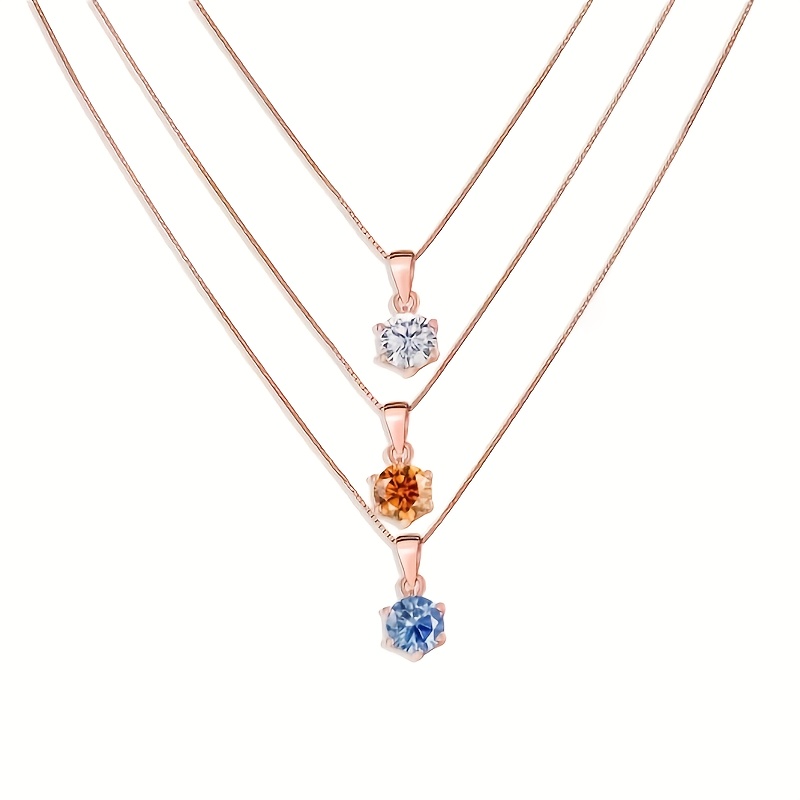 925 Sterling Silver Moissanite Pendant Necklace
