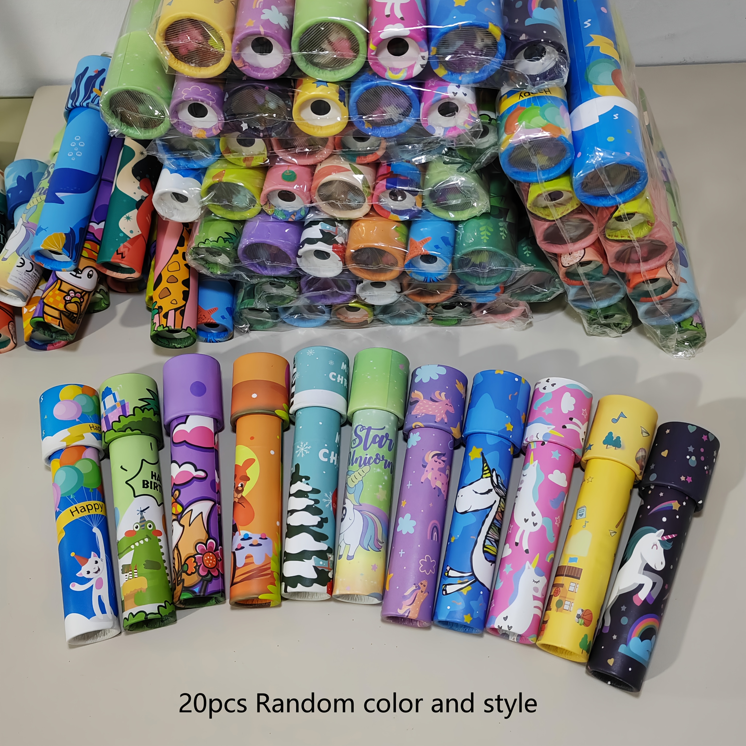 Image of A Geometric Pattern Kaleidoscope That Can Thinking . Suitable As A Birthday Party, Gathering Or Festival Gift For Children. The Patterns And Colors Are Random