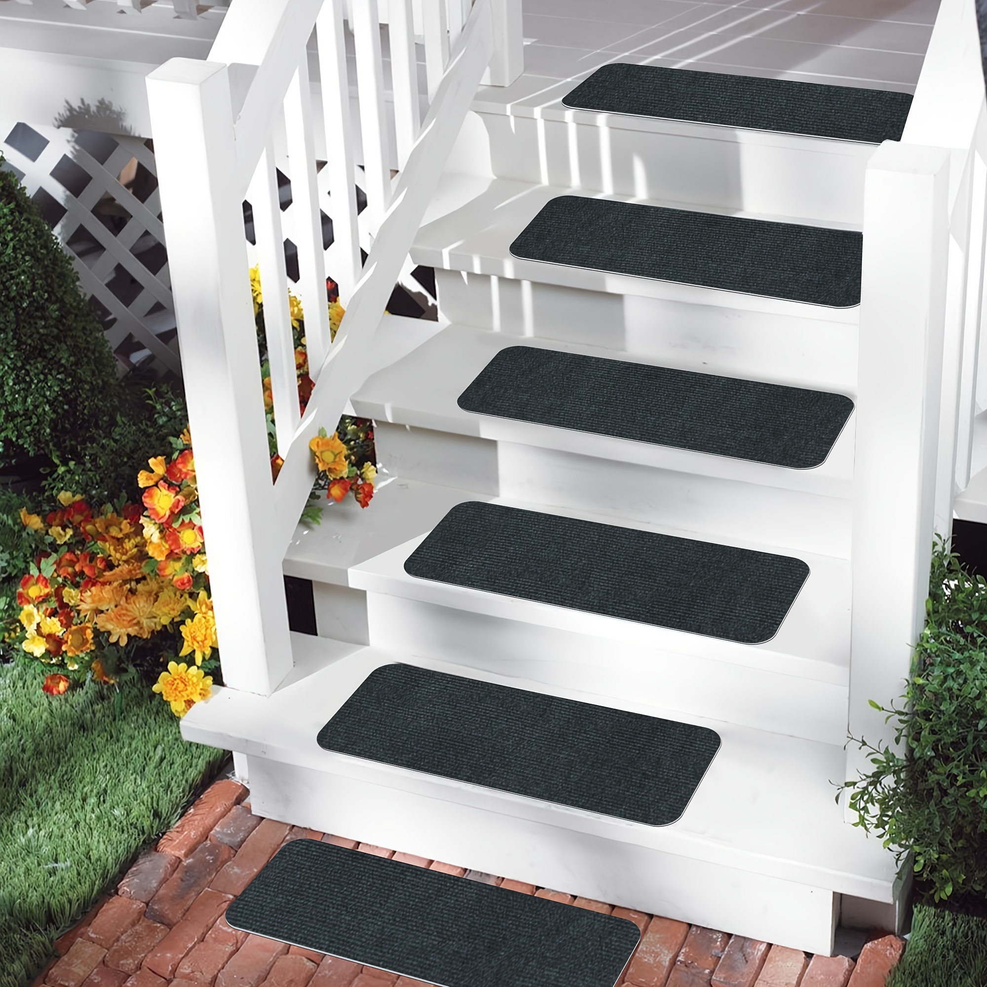 

8- Stair : 76cm X 20cm/29.9inch X 7.87inch, For , Skateboards, , And Courtyards - , To Peel, Washable, Low Pile, , Pvc Backing, , Suitable For Christmas, Halloween, And Easter Decorations