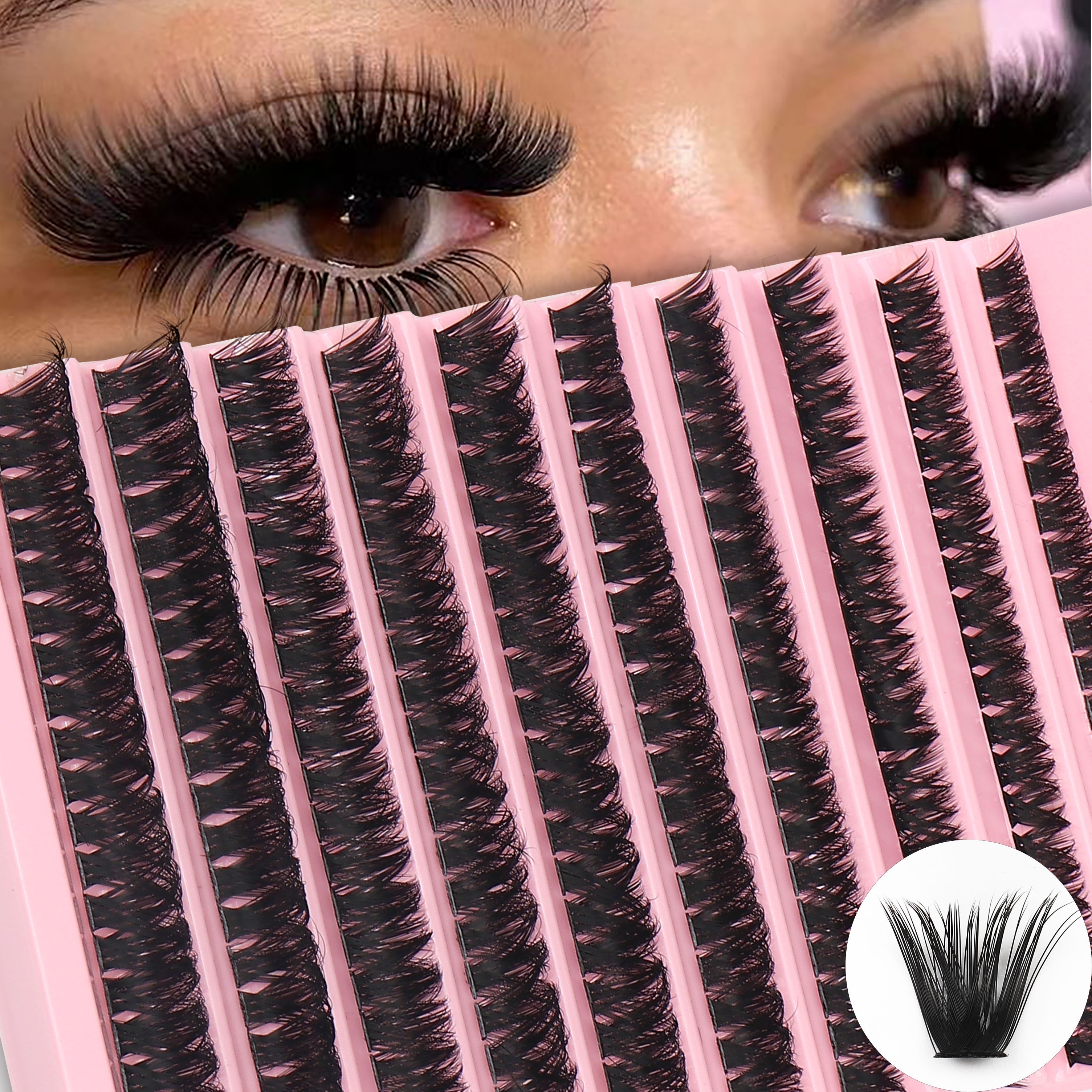 

10 Rows Of 20 Clusters Of 3d Personal Eyelashes For Lash Extension, Suitable For Beginners And Daily Use - Available In 10-12mm, 13-15mm, And 16-18mm Lengths