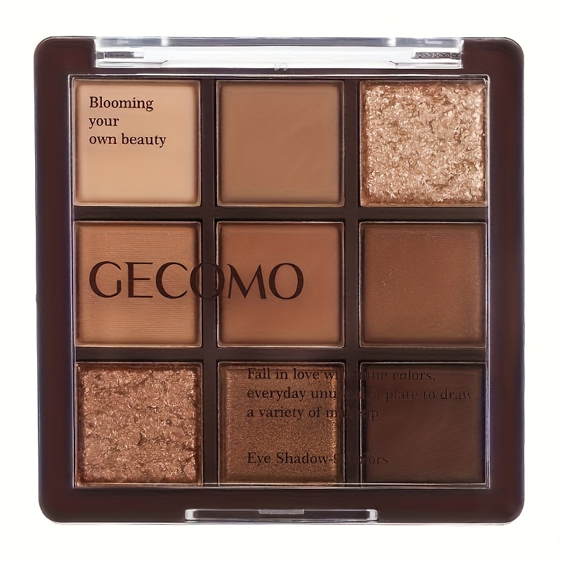 TEMU 9-color Eye Shadow Palette, Matte, Shiny, Eye Shadow Makeup, Suitable For , Advanced Makeup, Suitable For A Of Occasions, Parties And
