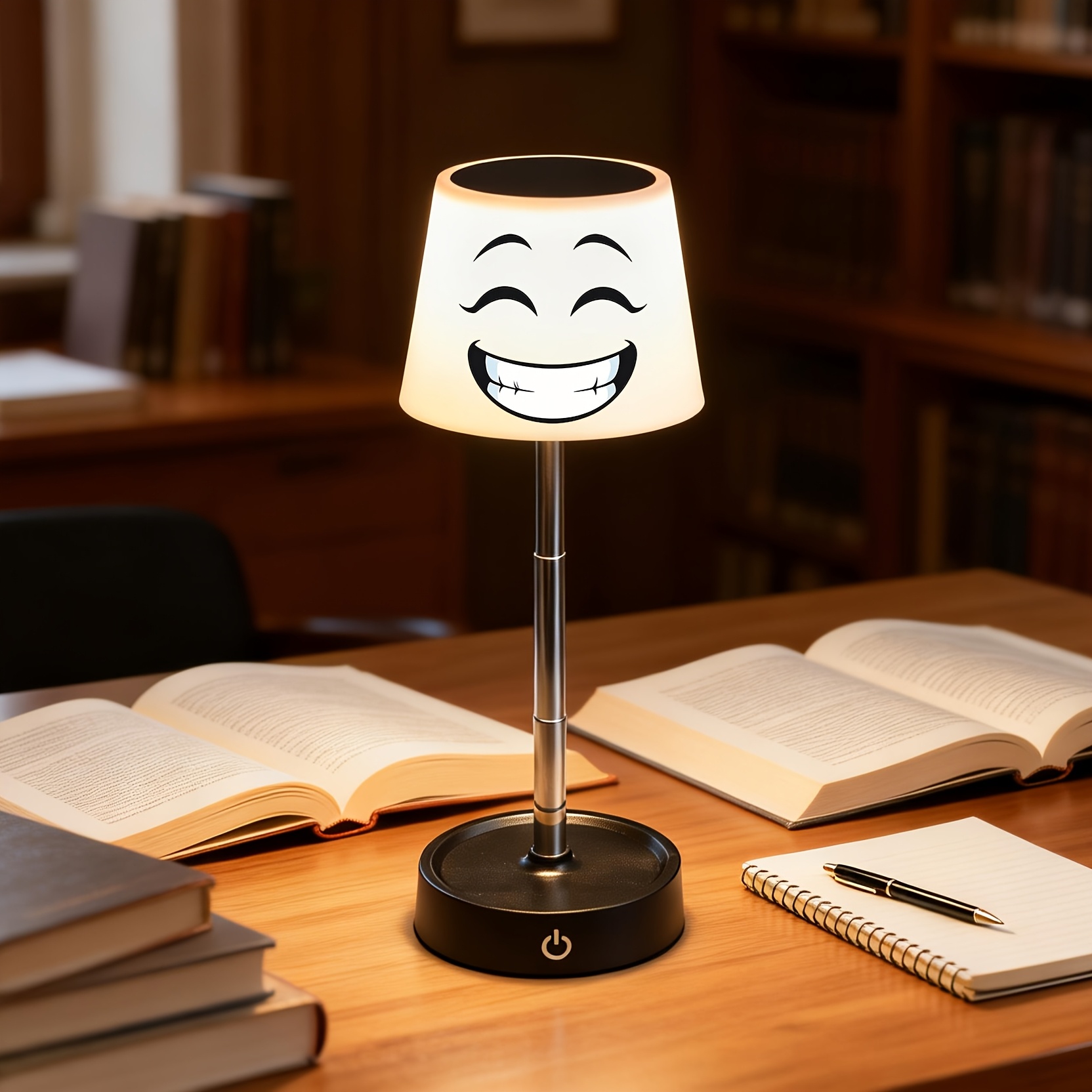 Rechargeable Meme-Themed Table Lamp, Height-Adjustable Mood Lighting