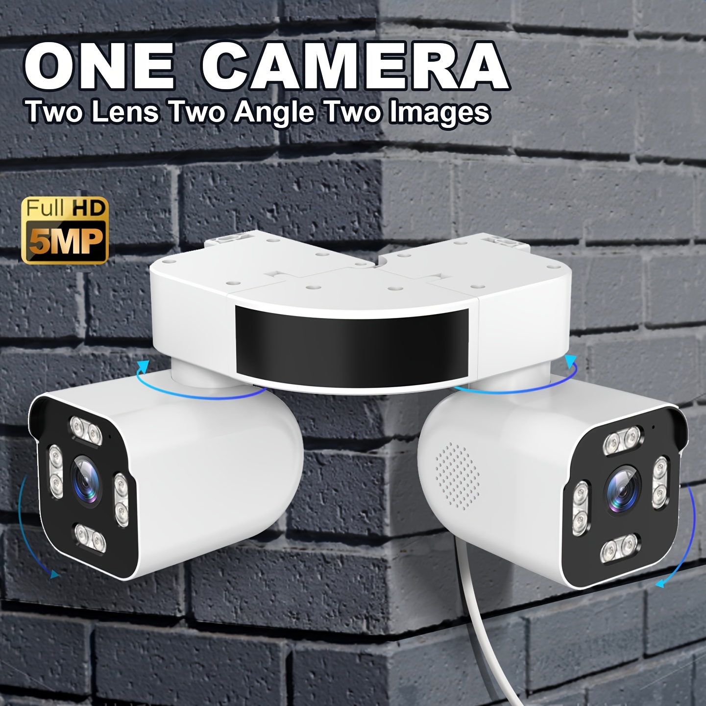 

Dual Lens Ptz Security Cameras Wireless Network Outdoor, 5.0mp Motion Sensor Camera Outside 2.4g Wifi Home Security, Camaras De Seguridad Para Casa Exterior, Audio , Night Vision, Siren Alarm