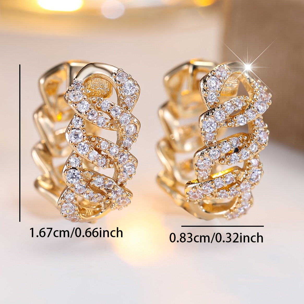 Women's Figure-eight Striped Pattern Hoop Earrings