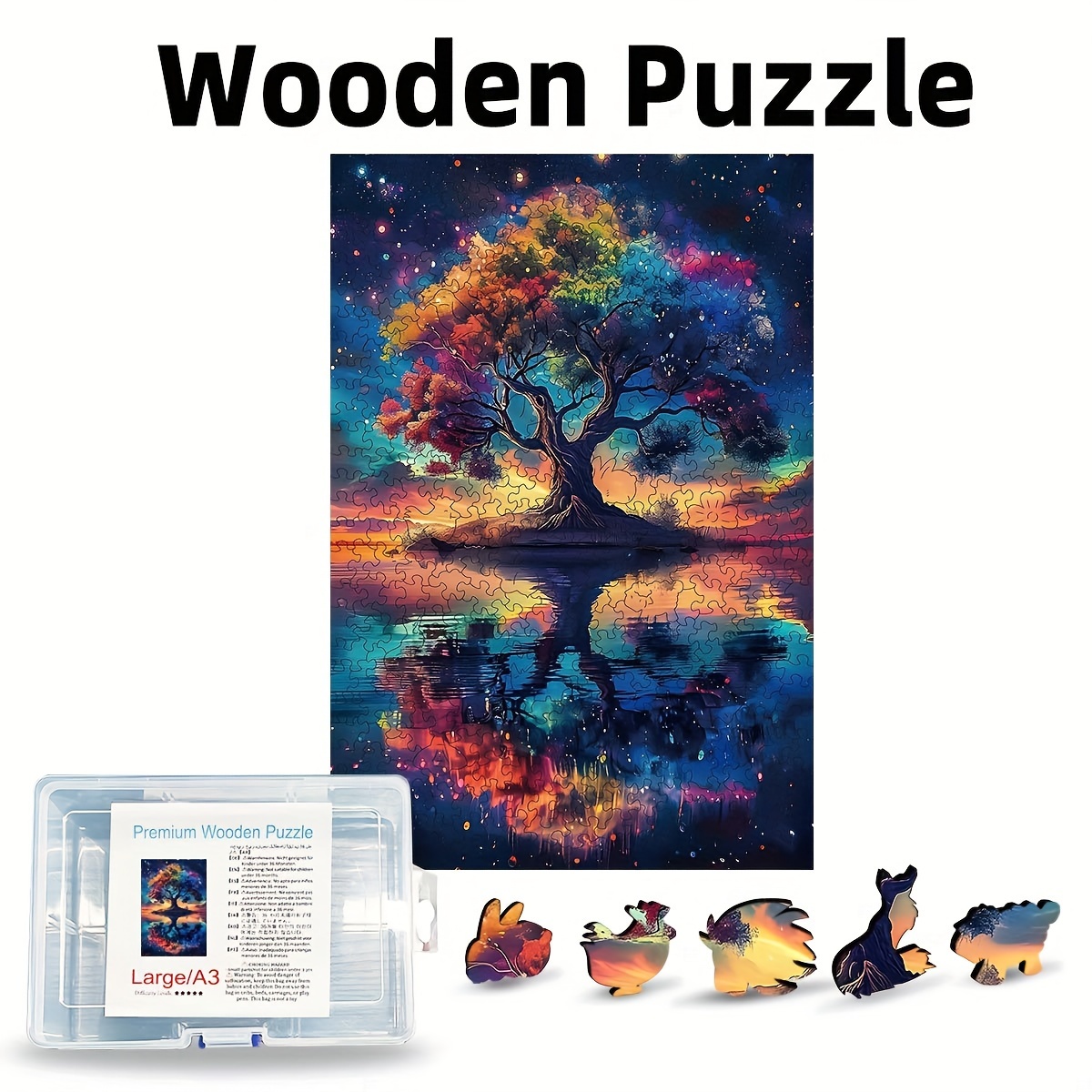 

Adult Wooden Puzzle - 501 Pieces Of Irregular Shape Wooden Puzzle - Challenging Game, 15.3 * 10.3 Inch Is Very Suitable For Birthdays, Thanksgiving, , Christmas And Other Holiday Gifts