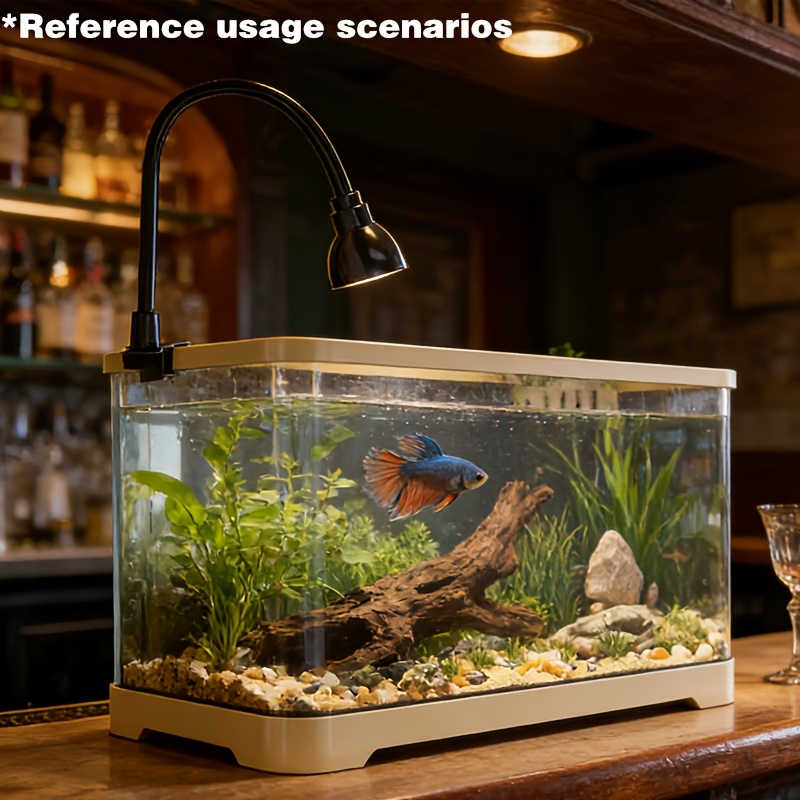 02pcs Set High-Transparency Ornamental Desktop Aquarium Landscape Kit, Ultra-Clear Panoramic High-Transparency Tank Body for Unobstructed Full-View Observation, Creamy White Simple Edging Suitable for All Home Decor Styles, Includes Aquarium Main