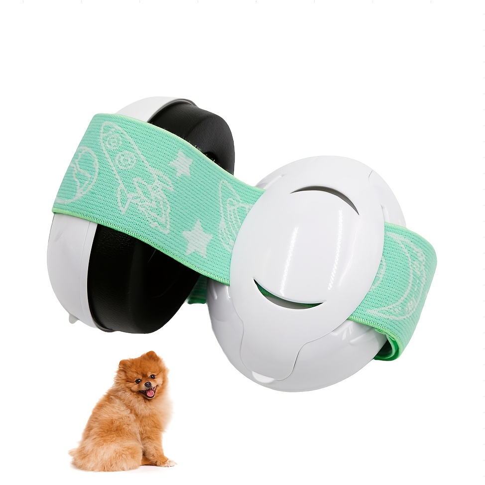 

1x Adjustable Noise-canceling Ear Muffs For Small - With Stars & Moon Design, Soundproof Pet Sleep Headgear, Head Mounted, Protective Ear Muffs