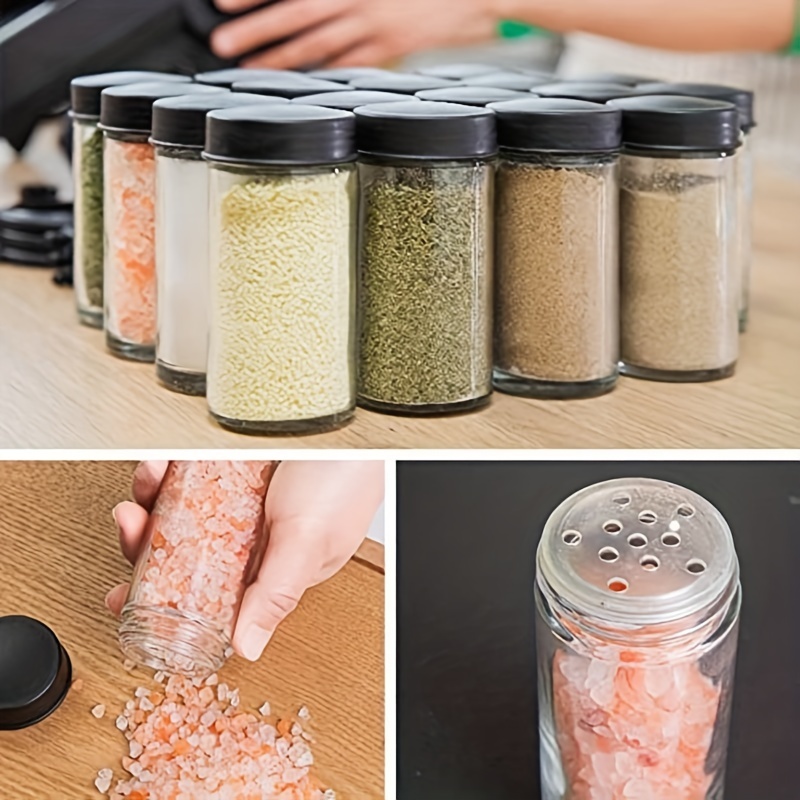 a new set of 18   360 rotating   wheel spice seasoning rack seasoning bottle   glass seasoning bottle rack set seasoning classification storage sealed moisture proof   household kitchen tools set details 8