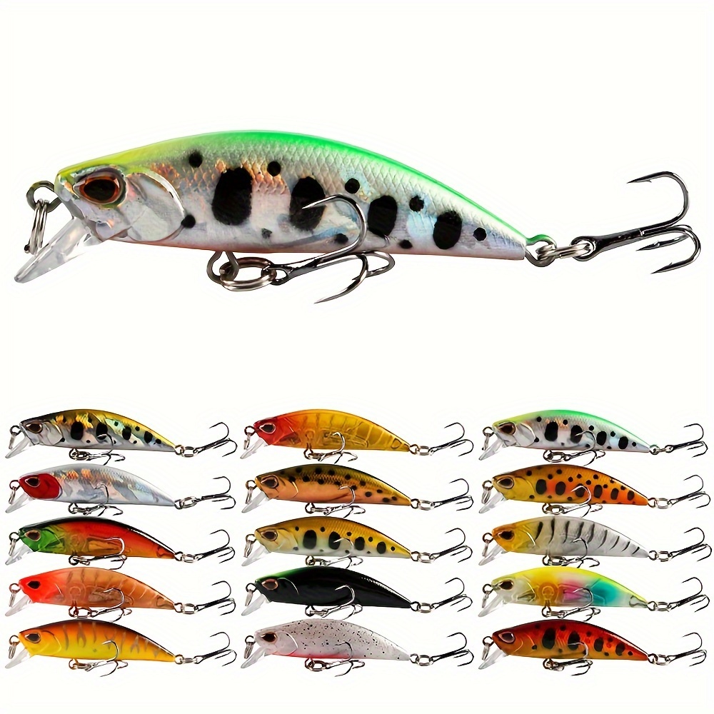 

15- Lures, Abs Baits, Mixed , : , For Bass, , , And Panfish