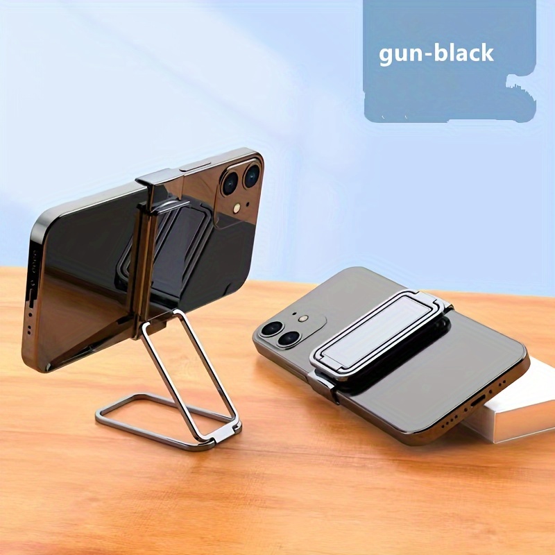 TEMU Back Clip Magic Ring Mobile Phone Holder Buckle Type Metal Folding Bracket With 360 ° Rotation For Watching Tv Dramas Finger Buckle Lazy Pursuit