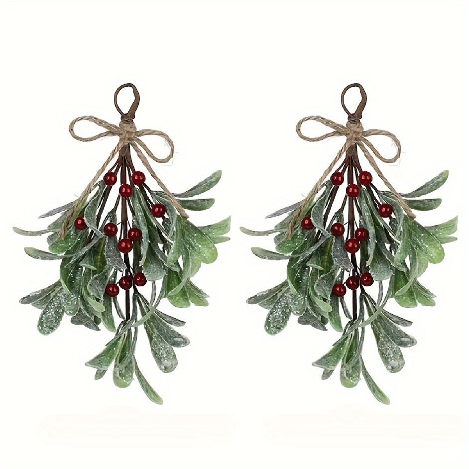 

2pcs Lifelike Artificial - Christmas Tree Decor & Accents, No Battery Needed
