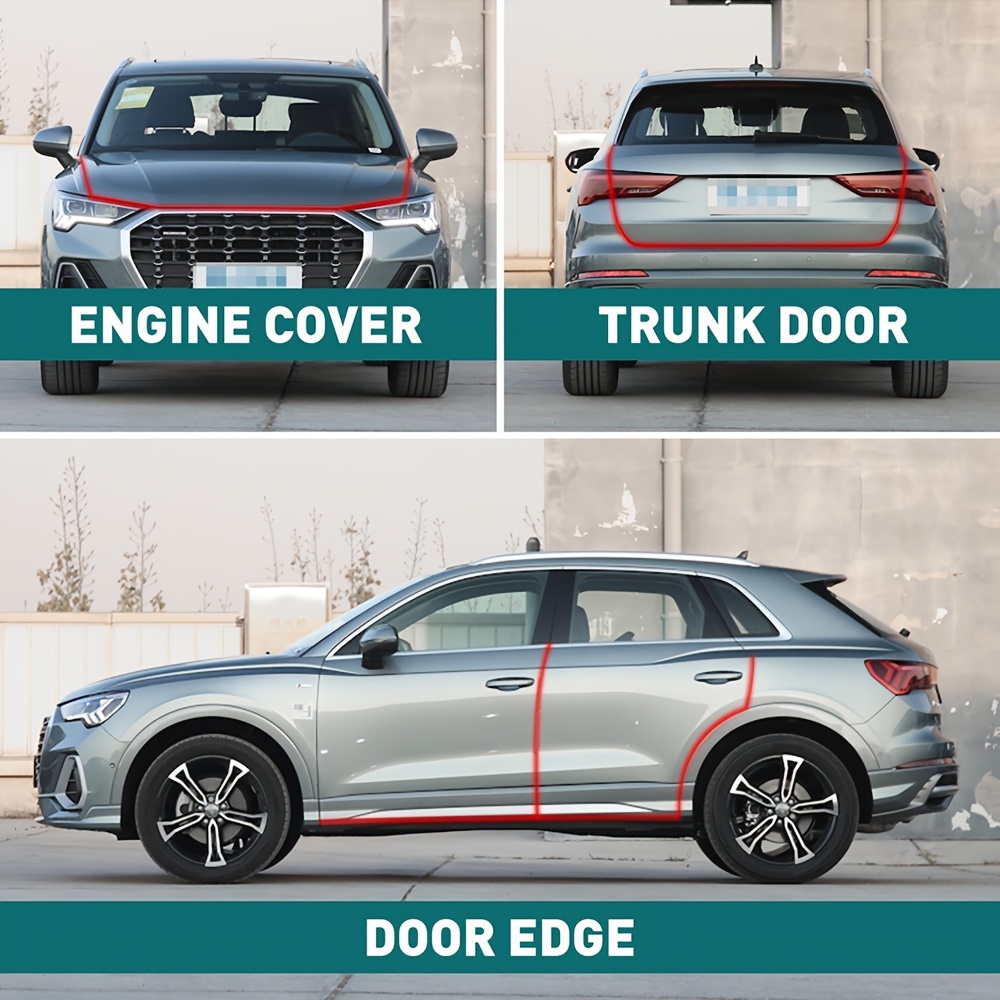 TEMU [ Vehicle Sealing Strip] Fit 236.22" U-shaped Rubber Car Door & Luggage Edge Protector - Durable Sealing Strip For Vehicle Protection